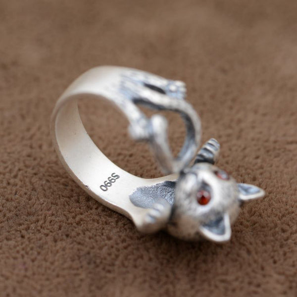 Sterling Silver Cat Ring- 20% OFF