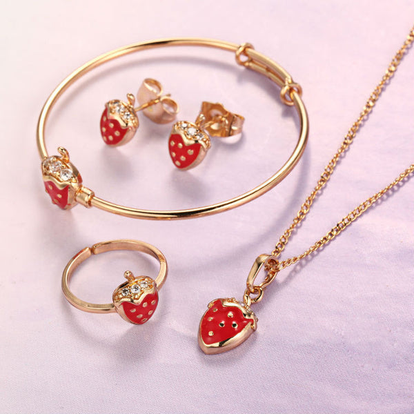 Baby Femmi-Crystal Strawberry Jewelry Set