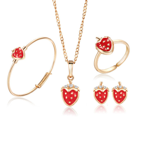 Baby Femmi-Crystal Strawberry Jewelry Set