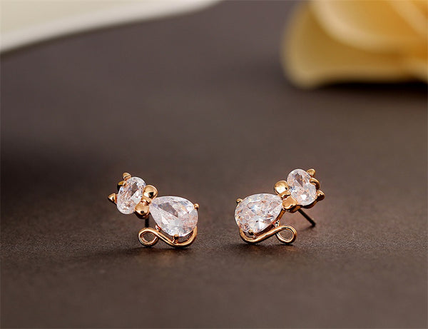 Bow Tie Kitty Earrings