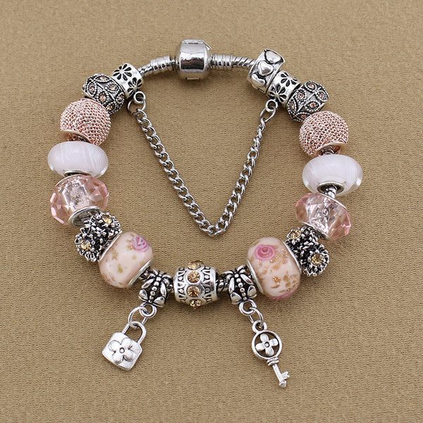 Lock & Key Charm Bracelet