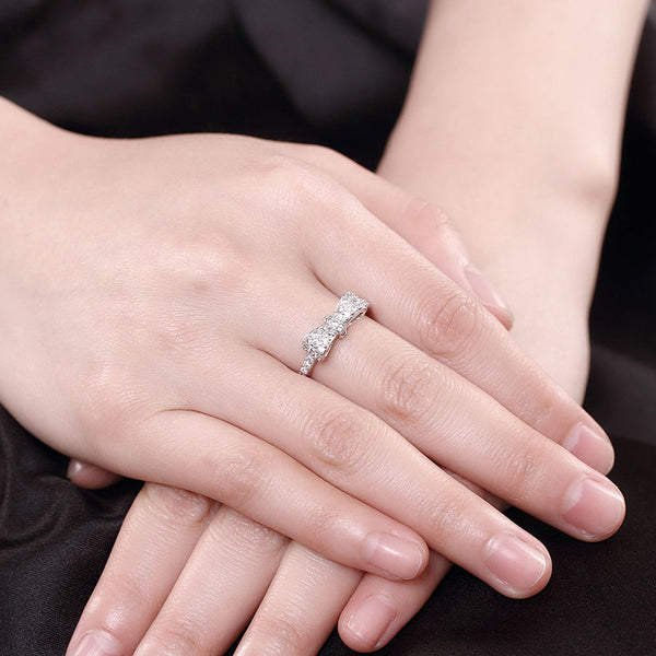 K  Crystal Bow Tie Ring- Save Up To 20%