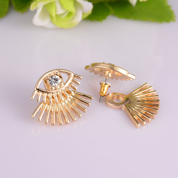 CZ Eye Ear Jackets Stud Earrings