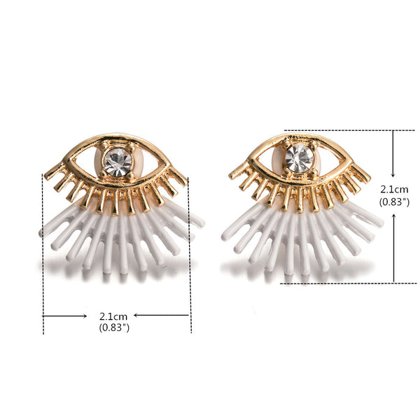 CZ Eye Ear Jackets Stud Earrings