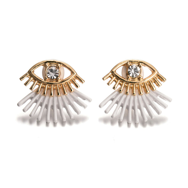 CZ Eye Ear Jackets Stud Earrings