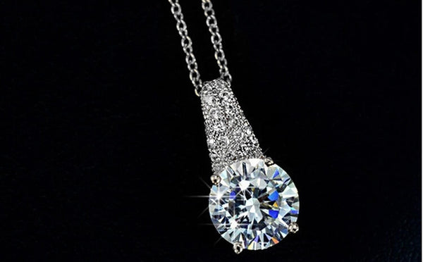 Silver Cz Pendant Set