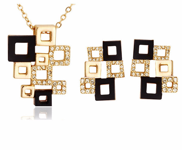G Checkered Jewelry Set