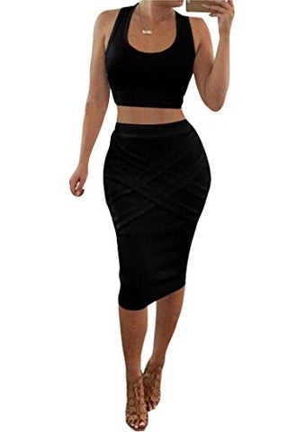 2pc Crop Bandage Set