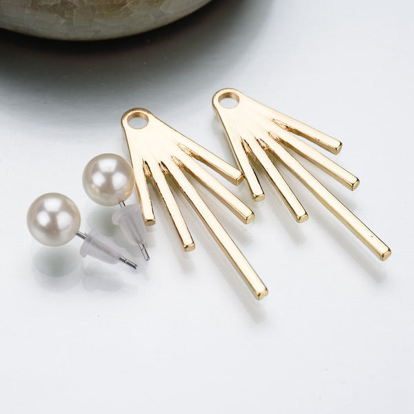 Spiked Ear Jacket Earrings