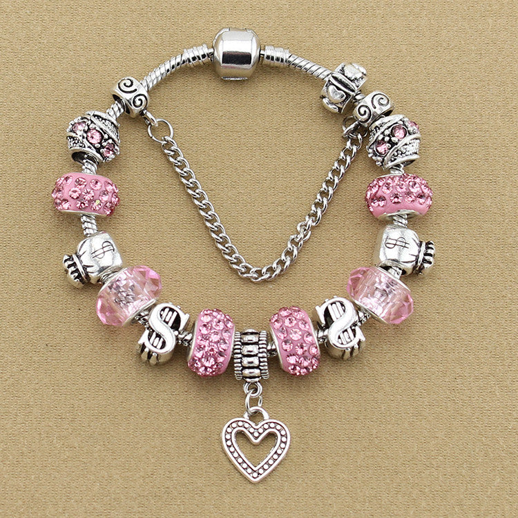 Dollar Sign Charm Bracelet - 21cm