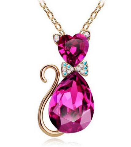 Crystal Cat Pendant Necklaces- Mark Down 60%