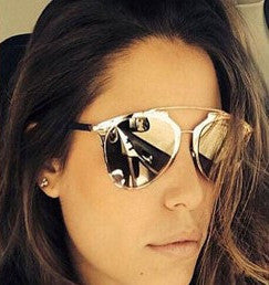 Fan Flare Mirrored Sunglasses -