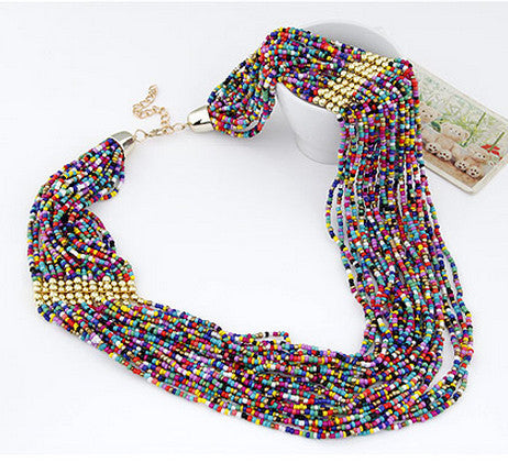 Beaded Multi-layer Boho Necklace