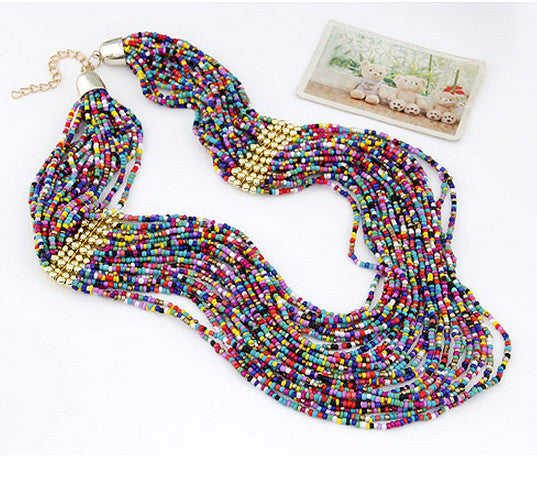 Beaded Multi-layer Boho Necklace
