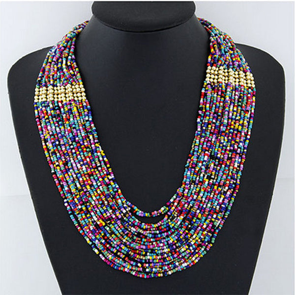 Beaded Multi-layer Boho Necklace