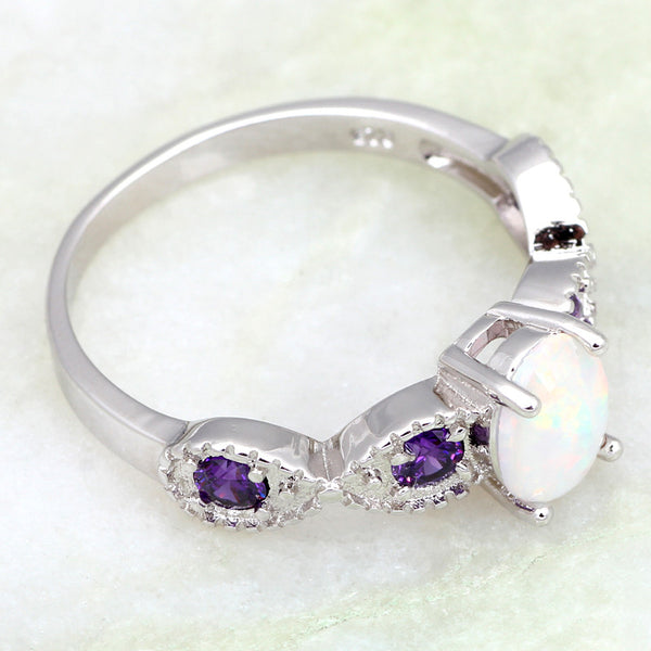 Purple Opal Ring