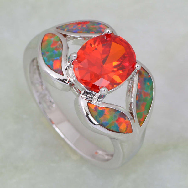 Fiery Topaz Opal Ring