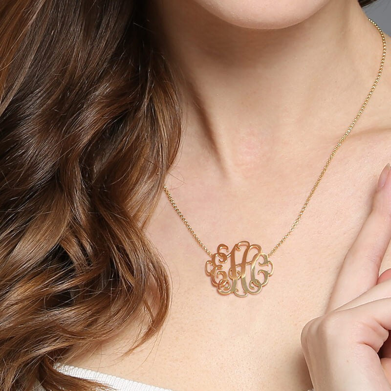 Femmi Halo Monogram Necklace- NEW Design!