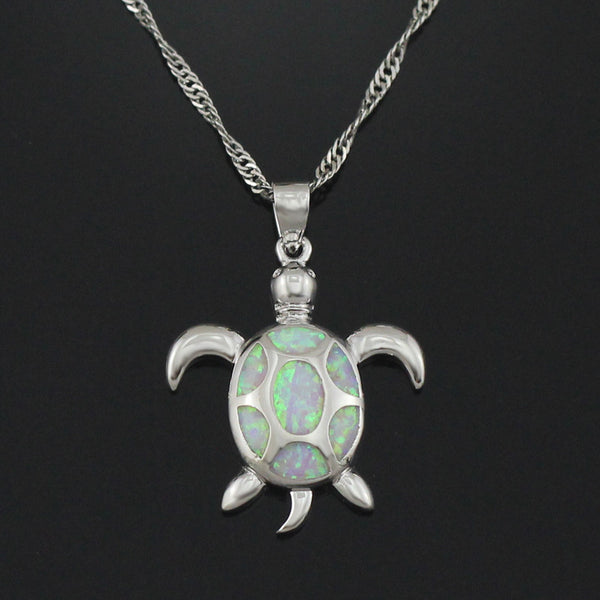 Opal Sea Turtle Chain