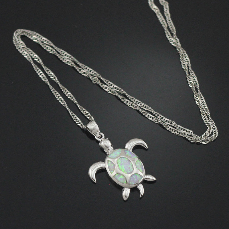 Turtle Chain Opal Sea Turtle Chain – Femmi Accessories