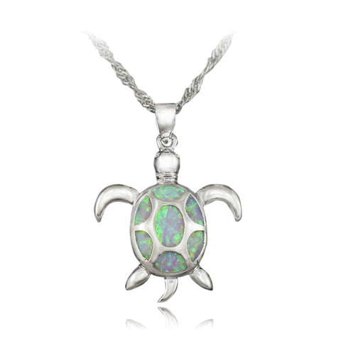 Opal Sea Turtle Chain
