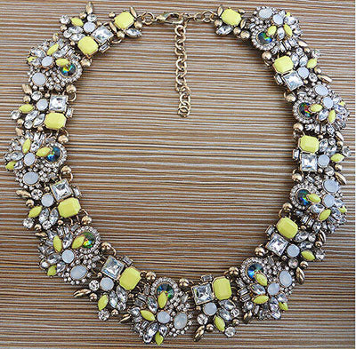 Goddess CZ Flower Statement Necklace