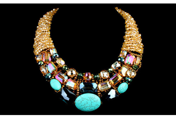 Stone Bib M Necklace