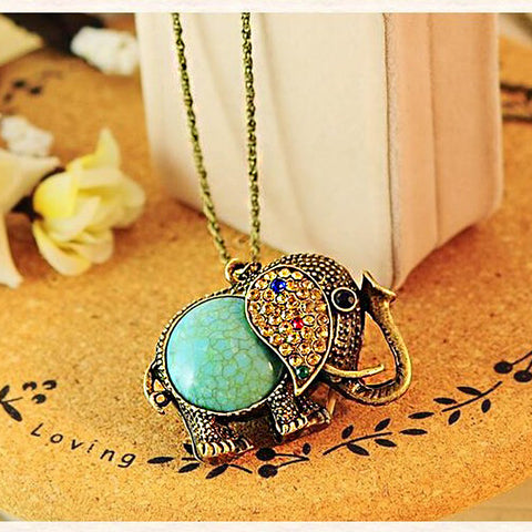 Boho Elephant Necklace