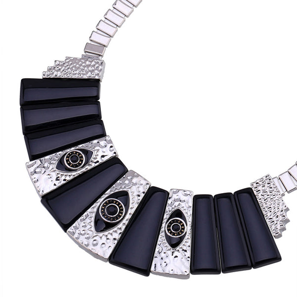 Black M Bar Necklace