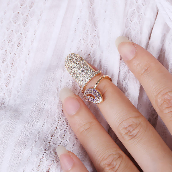 K Lipstick Ring