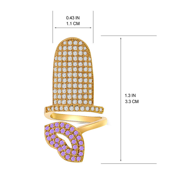 K Lipstick Ring