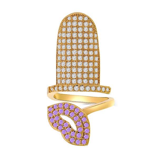 K Lipstick Ring
