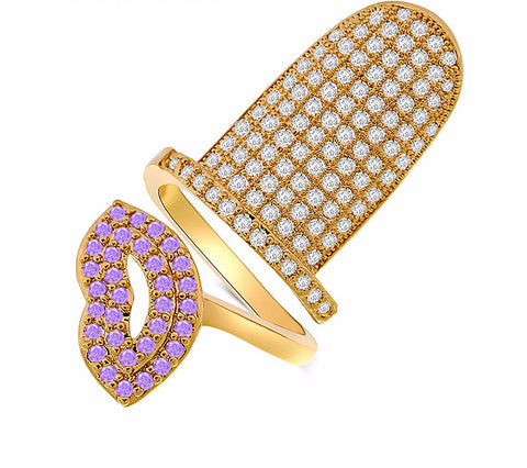 K Lipstick Ring