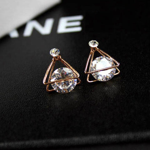 Crystal Geo Stone Earrings