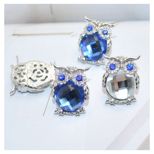 Crystal Owl Studs