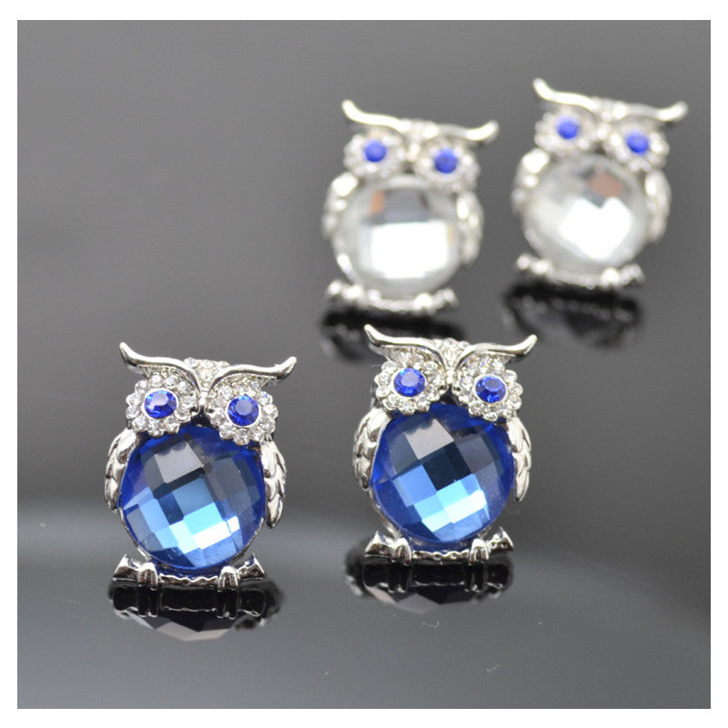 Crystal Owl Studs