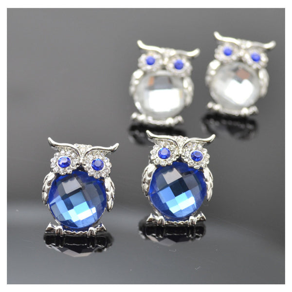 Crystal Owl Studs