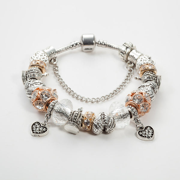 Crystal Love Charm Bracelet