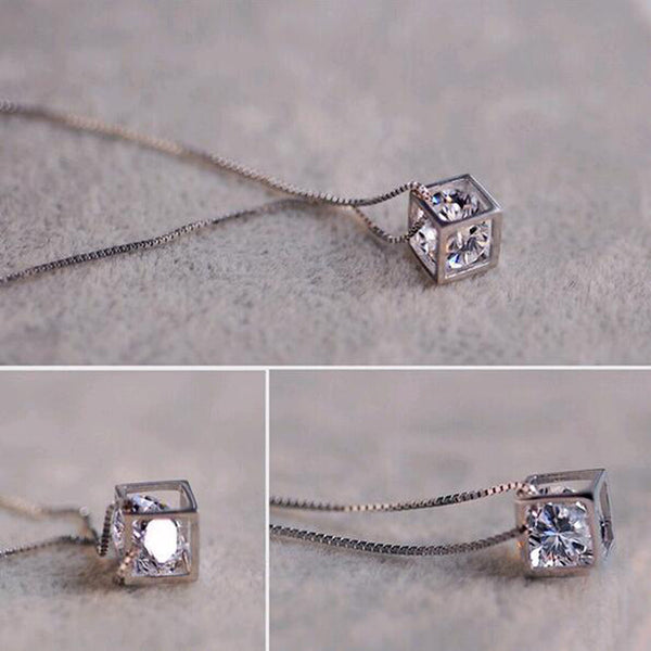CZ Cube Necklace