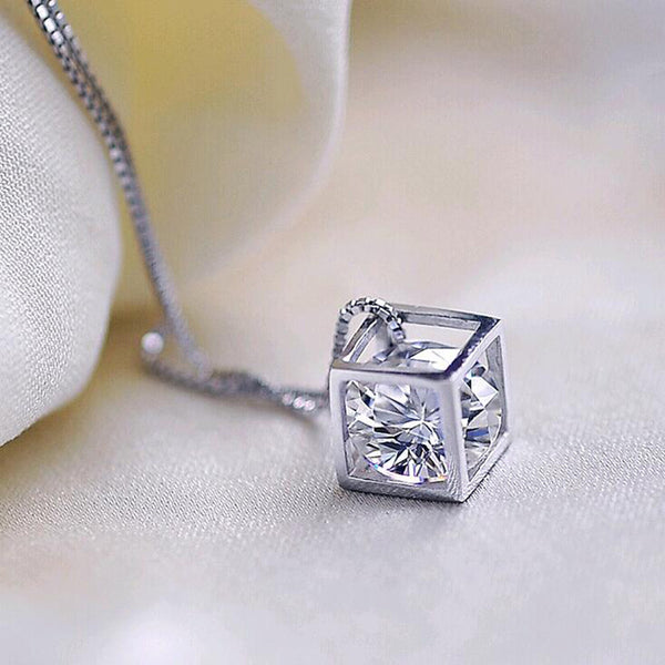 CZ Cube Necklace