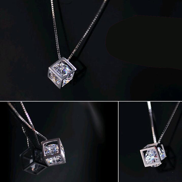 CZ Cube Necklace