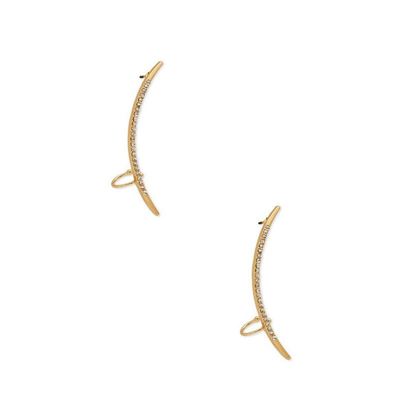 Crystal Cross Cuff Earrings