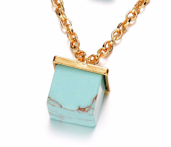 Turquoise Stone Layer Necklace