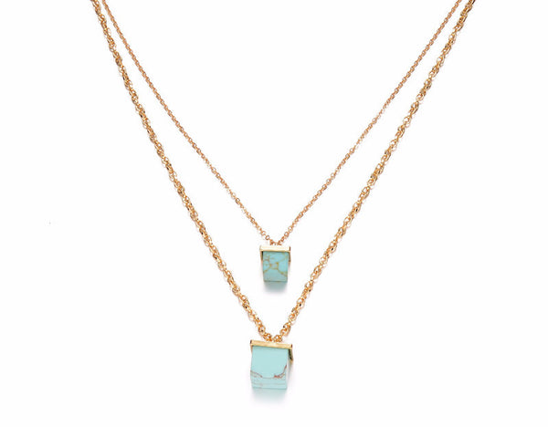Turquoise Stone Layer Necklace