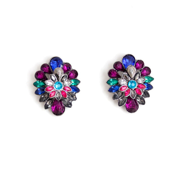 Peacock Spray Studs