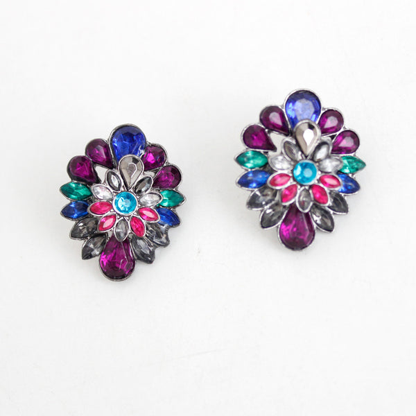 Peacock Spray Studs