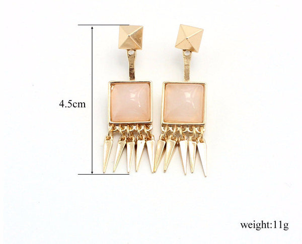 Boho Quartz Ear Jacket Earrings