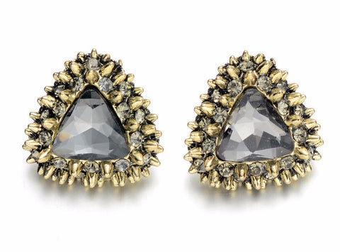 Retro Spiked CZ Studs