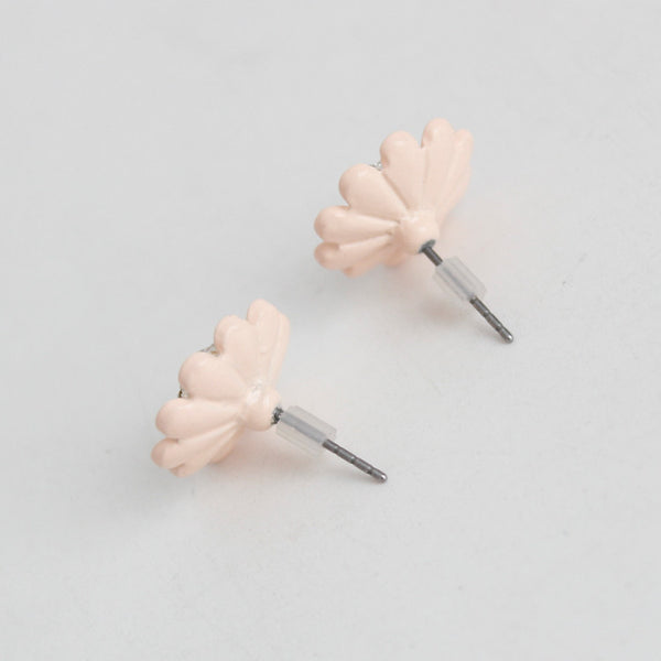 CZ Pink Flower Studs