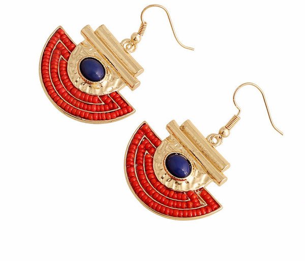 Geo Fan Dangle Earrings